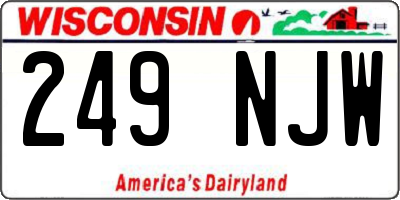 WI license plate 249NJW
