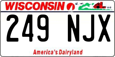 WI license plate 249NJX