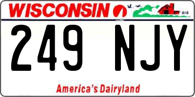 WI license plate 249NJY