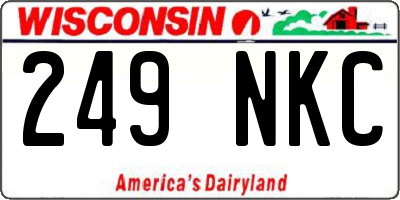 WI license plate 249NKC
