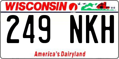 WI license plate 249NKH