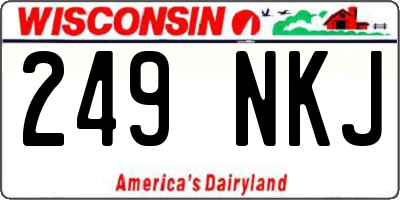 WI license plate 249NKJ