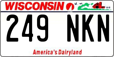 WI license plate 249NKN