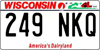 WI license plate 249NKQ