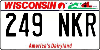 WI license plate 249NKR