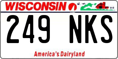 WI license plate 249NKS