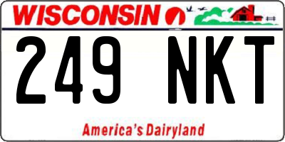 WI license plate 249NKT