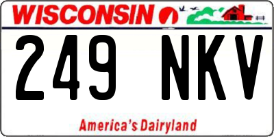 WI license plate 249NKV