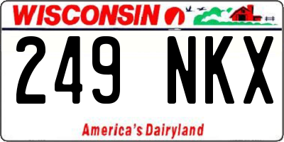 WI license plate 249NKX