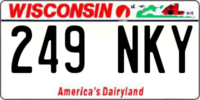 WI license plate 249NKY