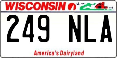 WI license plate 249NLA