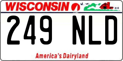 WI license plate 249NLD