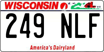 WI license plate 249NLF
