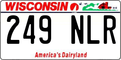 WI license plate 249NLR