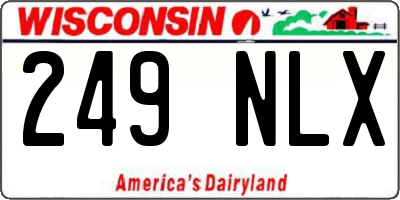WI license plate 249NLX