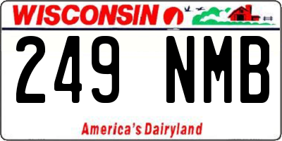 WI license plate 249NMB