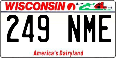 WI license plate 249NME