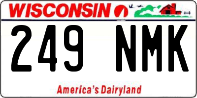 WI license plate 249NMK