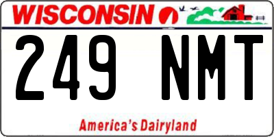 WI license plate 249NMT