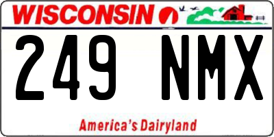 WI license plate 249NMX