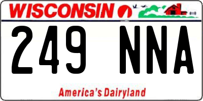 WI license plate 249NNA