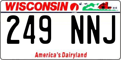 WI license plate 249NNJ