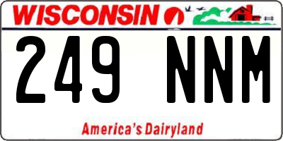 WI license plate 249NNM