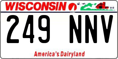 WI license plate 249NNV