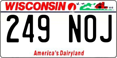 WI license plate 249NOJ