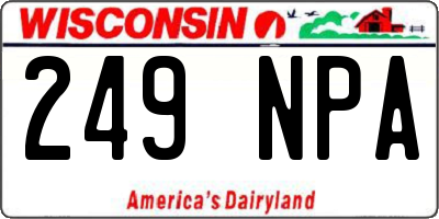 WI license plate 249NPA