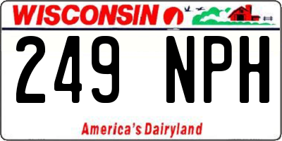 WI license plate 249NPH
