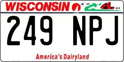 WI license plate 249NPJ