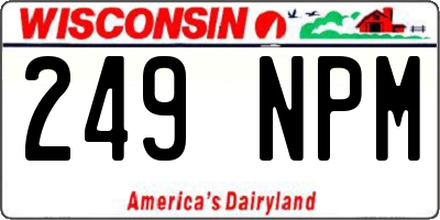 WI license plate 249NPM