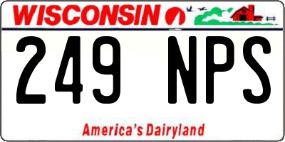 WI license plate 249NPS