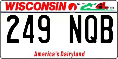 WI license plate 249NQB