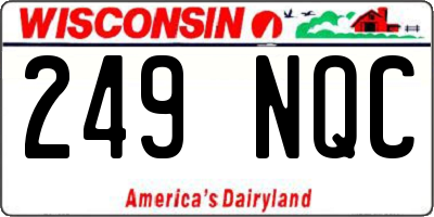 WI license plate 249NQC