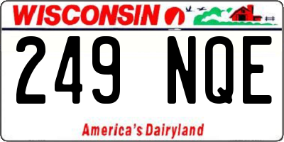 WI license plate 249NQE