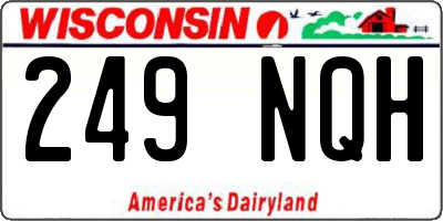 WI license plate 249NQH