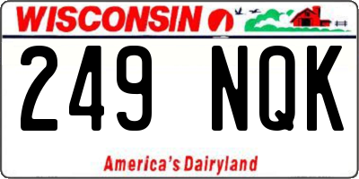WI license plate 249NQK