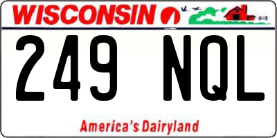 WI license plate 249NQL