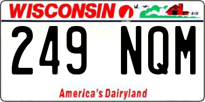 WI license plate 249NQM