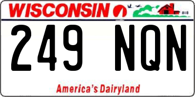 WI license plate 249NQN