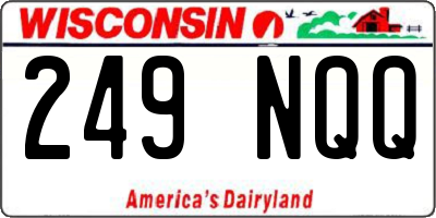 WI license plate 249NQQ