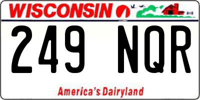 WI license plate 249NQR
