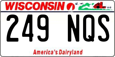 WI license plate 249NQS