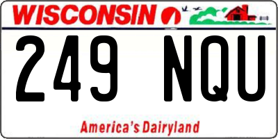 WI license plate 249NQU