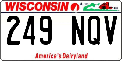 WI license plate 249NQV
