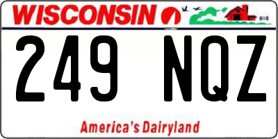 WI license plate 249NQZ
