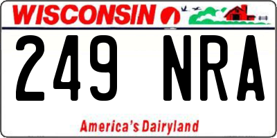 WI license plate 249NRA