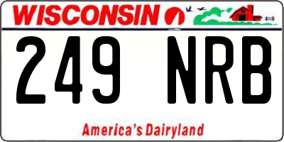 WI license plate 249NRB